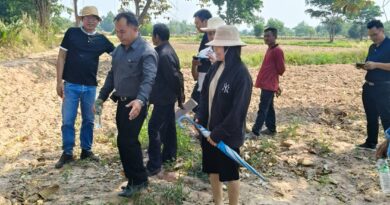 เข้าตรวจสอบข้อเท็จจริงเหตุร้องเรียนการรุกร้ำทางสาธารณะที่บ้านสวนหม่อนหมู่ที่ 1